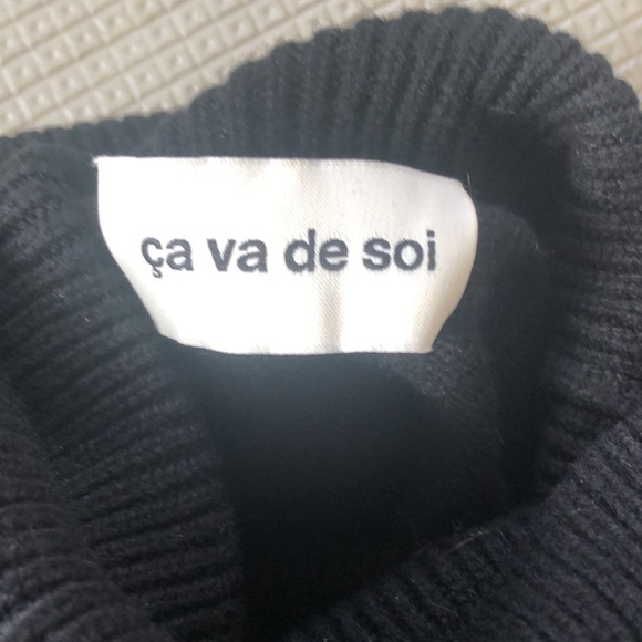 Ça va de soi Nesla Black Dress in 100% Merino - Picture 4 of 4